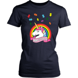 Autism Awareness - Unicorn Puzzle Piece - Women T shirt