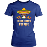 Sombrero Skull Turn Down Por Que Cinco De Mayo Party - Ladies T shirt