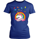 Autism Awareness - Unicorn Puzzle Piece - Women T shirt