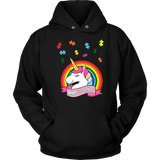 Autism Awareness - Unicorn Puzzle Piece - Hoodie