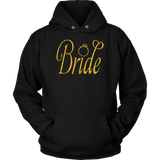 Womens Bride - Bachelorette Party Faux Gold With Ring - Hoodie