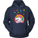 Autism Awareness - Unicorn Puzzle Piece - Hoodie