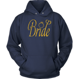 Womens Bride - Bachelorette Party Faux Gold With Ring - Hoodie