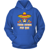 Sombrero Skull Turn Down Por Que Cinco De Mayo Party - Hoodie