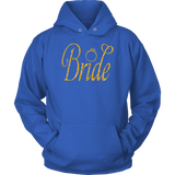 Womens Bride - Bachelorette Party Faux Gold With Ring - Hoodie