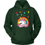 Autism Awareness - Unicorn Puzzle Piece - Hoodie