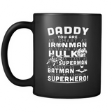 daddy your my superhero - Mug - TEEEVER - - Drinkware -TeeEver.com