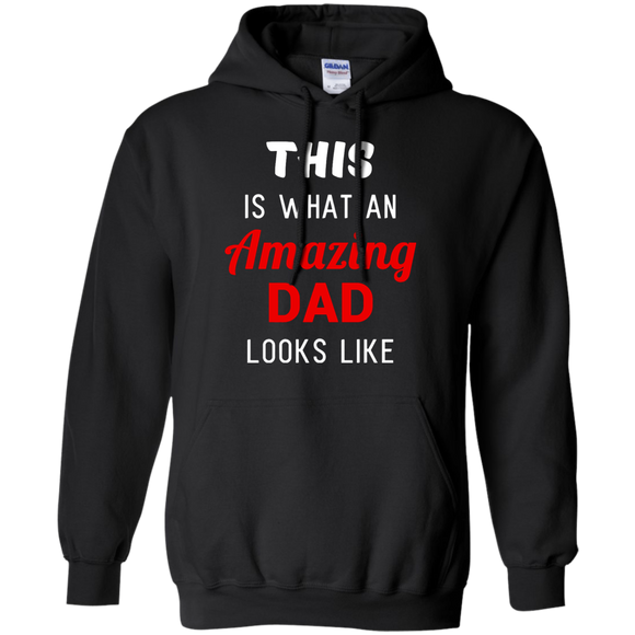 This is what an Amazing dad looks like Hoodie - TEEEVER - Black / S- Hoodies -TeeEver.com