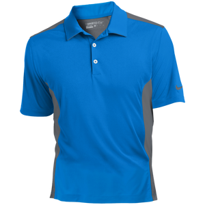 [TeeEver] Nike Golf Dri-Fit Colorblock Mesh Polo - No Prints-P - Aero Blue/Dark Grey / XS- Polo Shirts -TeeEver.com
