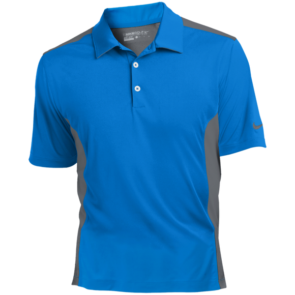 [TeeEver] Nike Golf Dri-Fit Colorblock Mesh Polo - No Prints-P - Aero Blue/Dark Grey / XS- Polo Shirts -TeeEver.com
