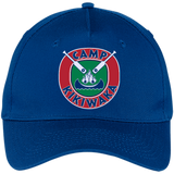camp a boat race to reach the symbol KIKIWAKA - Five Panel Twill Cap - Royal / One Size- Hats -TeeEver.com