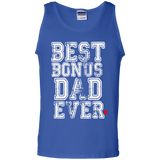 Best Bonus Dad Ever - Stepdad Step Father Day Varsity Tank Top - TEEEVER - Royal / S- Sleeveless -TeeEver.com