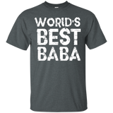 Worlds Best Baba - Fathers Day Gift Muslim Dad Husband - T-Shirt - TEEEVER - Dark Heather / S- Short Sleeve -TeeEver.com