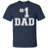 #1 Dad Number One Father's Day Vintage Style T-Shirt - TEEEVER - Navy / S- Short Sleeve -TeeEver.com