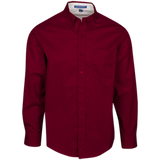 Mens Tall Custom Long Sleeve Dress Shirt - Burgundy/Light Stone / LT- Work Apparel -TeeEver.com