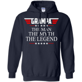 Men's Grampa The Man The Myth The Legend Father's Day Hoodie - TEEEVER - Navy / S- Hoodies -TeeEver.com