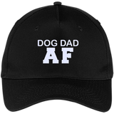 Dog Dad AF Funny - Dog Dad Owner Dog Father's Day Gift - Five Panel Twill Cap - Black / One Size- Hats -TeeEver.com