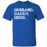 Men's Husband daddy hero - gift dad or husband father's day T-Shirt - TEEEVER - Royal / S- Short Sleeve -TeeEver.com