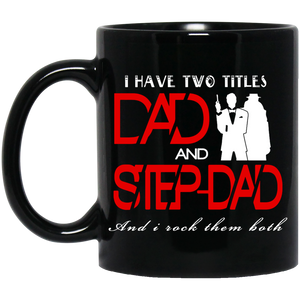 World's Best Step Dad Father's Day Gift - Mug - TEEEVER - Black 11 oz. Mug / Black / One Size- Apparel -TeeEver.com