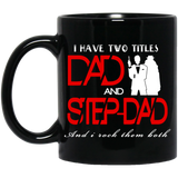 World's Best Step Dad Father's Day Gift - Mug - TEEEVER - Black 11 oz. Mug / Black / One Size- Apparel -TeeEver.com