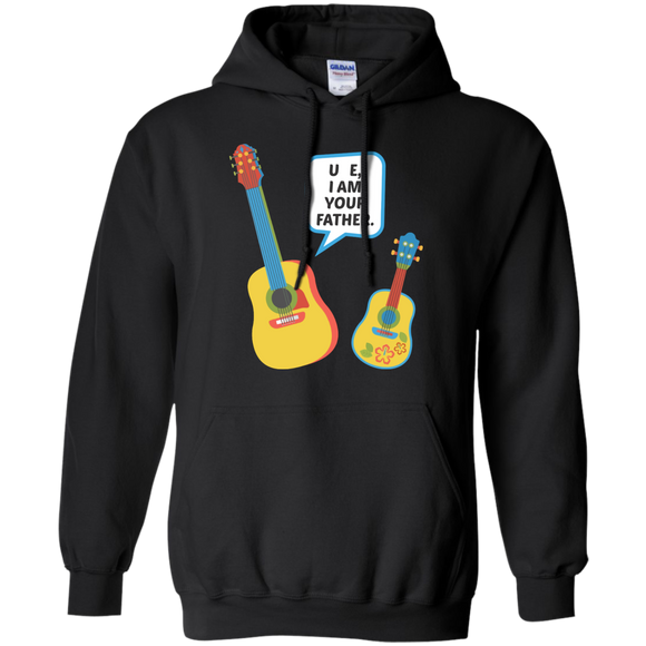 Uke I Am Your Father Funny Ukulele Gift Hoodie - TEEEVER - Black / S- Hoodies -TeeEver.com