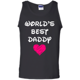 Happy Father's Day - Worlds Best DADDY Tank Top - TEEEVER - Black / S- Sleeveless -TeeEver.com