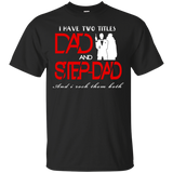 World's Best Step Dad Father's Day Gift T-Shirt - TEEEVER - Black / S- Short Sleeve -TeeEver.com