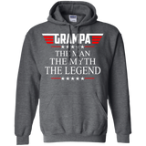 Men's Grampa The Man The Myth The Legend Father's Day Hoodie - TEEEVER - Dark Heather / S- Hoodies -TeeEver.com