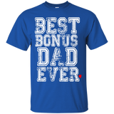 Best Bonus Dad Ever - Stepdad Step Father Day VarsityT-Shirt - TEEEVER - Royal / S- Short Sleeve -TeeEver.com