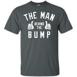 Men's The Man Behind The Bump Men's - New Father Pregnancy - T-Shirt - TEEEVER - Dark Heather / S- Short Sleeve -TeeEver.com
