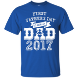 First Father's Day as a Dad 2017 Gift - for New Dads T-Shirt - TEEEVER - Royal / S- Short Sleeve -TeeEver.com