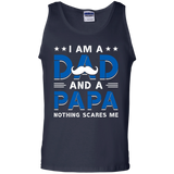 A Dad and A Papa. Funny Family - Daddy Fathers Day Gift Tank Top - TEEEVER - Navy / S- Sleeveless -TeeEver.com
