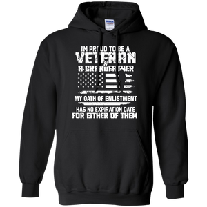 Veteran Proud To Be A Veteran A Grandfather Hoodie - TEEEVER - Black / S- Sweatshirts -TeeEver.com