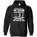 Veteran Proud To Be A Veteran A Grandfather Hoodie - TEEEVER - Black / S- Sweatshirts -TeeEver.com