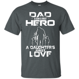 dad and a son first hero a daughter first love mom T-Shirt - TEEEVER - Dark Heather / S- Short Sleeve -TeeEver.com