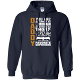 6TN Mens Daddy Superhero Hoodie - TEEEVER - Navy / S- Hoodies -TeeEver.com