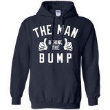 Men's The Man Behind The Bump Men's - New Father Pregnancy - Hoodie - TEEEVER - Navy / S- Hoodies -TeeEver.com