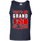 That's My GRANDSON Out There Baseball Mimi Gigi Papa Tank Top - TEEEVER - Navy / S- Sleeveless -TeeEver.com