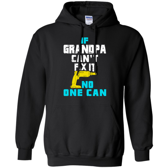 Village Mens If Grandpa Can't Fix It no-one can Hoodie - TEEEVER - Black / S- Hoodies -TeeEver.com