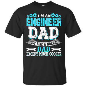 Funny - For Cool Engineer Dad T-Shirt - TEEEVER - Black / S- Short Sleeve -TeeEver.com