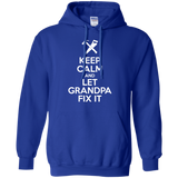 Keep calm and let grandpa fix it Funny Fathers Day Hoodie - TEEEVER - Royal / S- Hoodies -TeeEver.com