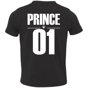 Dad and son matching, King and Prince - Toddler Jersey Tee back - TEEEVER - Black / 2T- T-Shirts -TeeEver.com