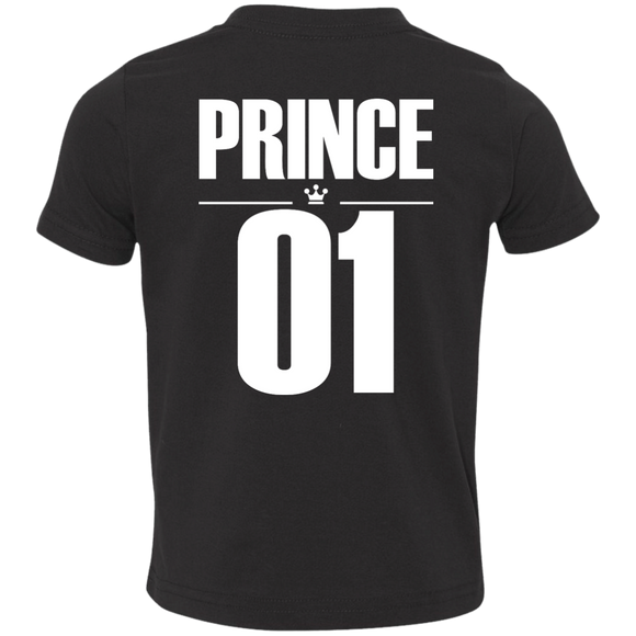 Dad and son matching, King and Prince - Toddler Jersey Tee back - TEEEVER - Black / 2T- T-Shirts -TeeEver.com