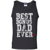 Best Bonus Dad Ever - Stepdad Step Father Day Varsity Tank Top - TEEEVER - Black / S- Sleeveless -TeeEver.com