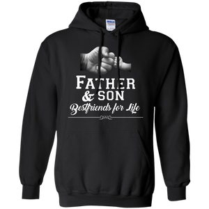 Men's Father Son Friends Fist Bump - Dad Father's Day Family Hoodie - TEEEVER - Black / S- Sweatshirts -TeeEver.com