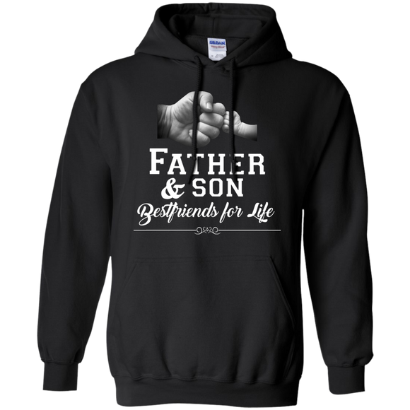 Men's Father Son Friends Fist Bump - Dad Father's Day Family Hoodie - TEEEVER - Black / S- Sweatshirts -TeeEver.com