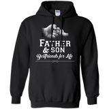 Men's Father Son Friends Fist Bump - Dad Father's Day Family Hoodie - TEEEVER - Black / S- Sweatshirts -TeeEver.com