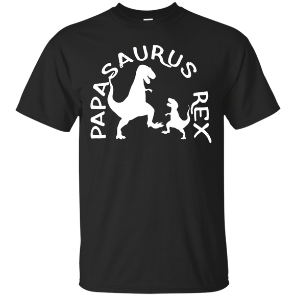 Mens Mens Papasaurus Rex Daddy Saurus T-Shirt - TEEEVER - Black / S- T-Shirts -TeeEver.com