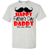 Happy Father's day Custom Ultra Cotton T-Shirt - Ash / S- Short Sleeve -TeeEver.com