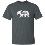 Men's Papa Bear - Awesome Camping Father's - T-Shirt - TEEEVER - Dark Heather / S- Short Sleeve -TeeEver.com